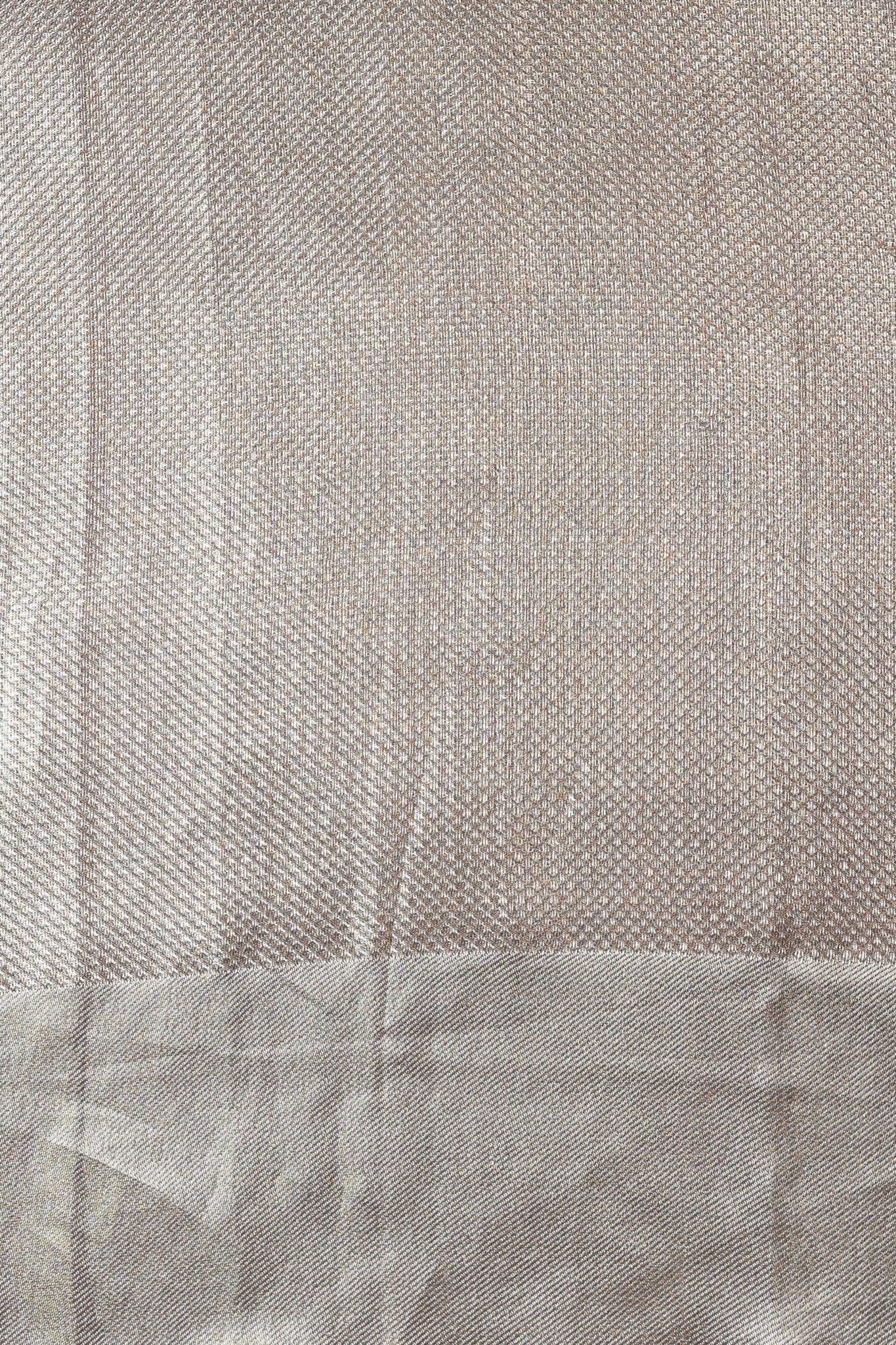 Shikargah Motifs on Soft Pink Tissue Silk Saree - Banarasiya