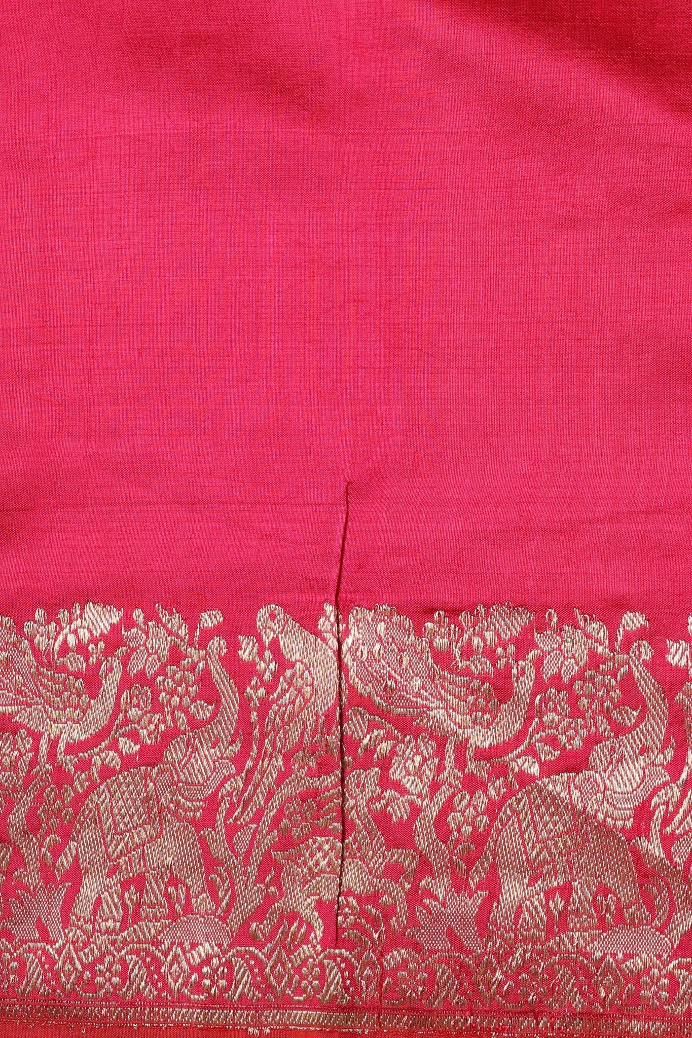 Handwoven Rose Toned Katan Silk Saree - Banarasiya