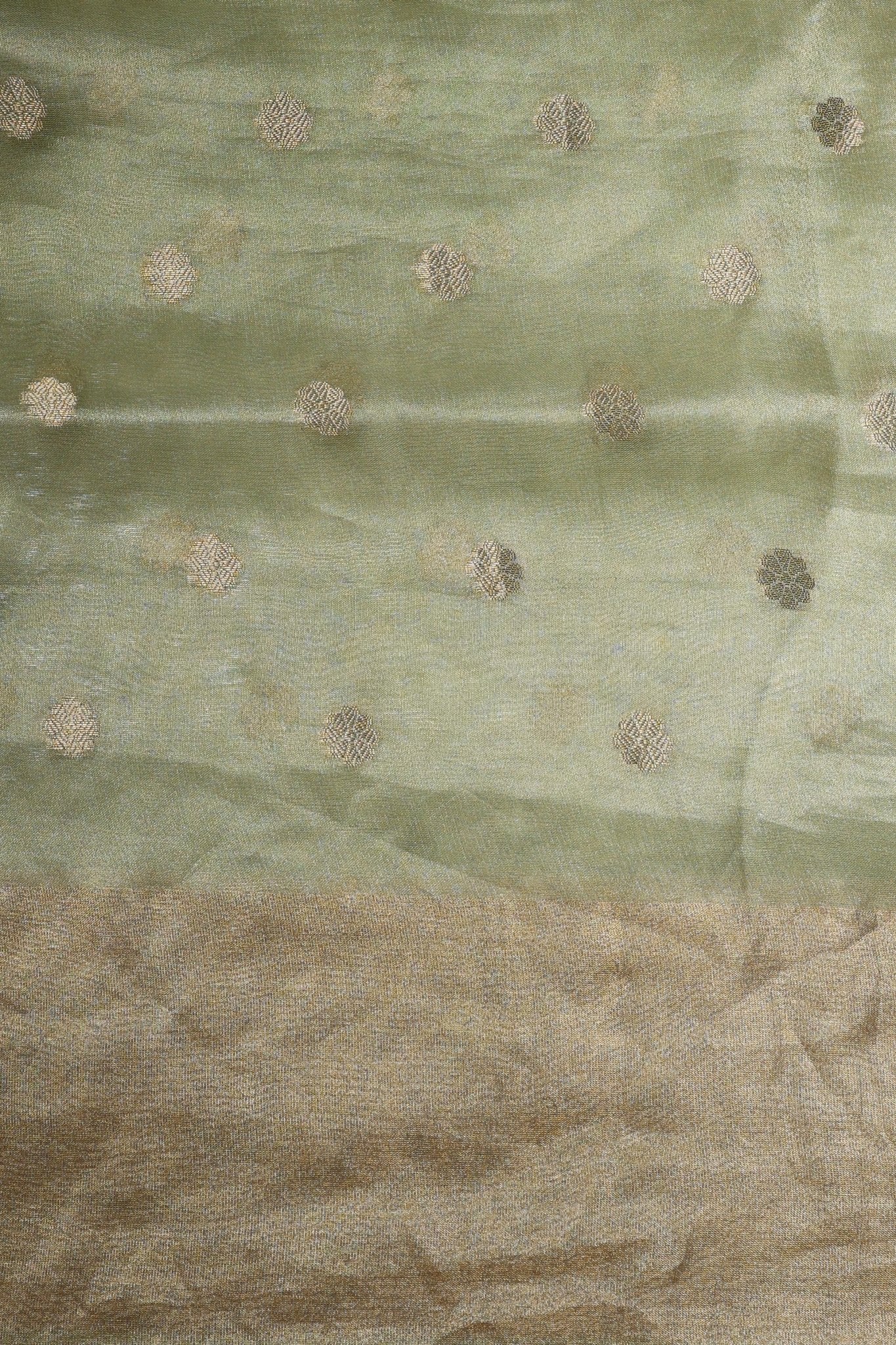 Soft Pista Green Tissue Silk Saree - Banarasiya