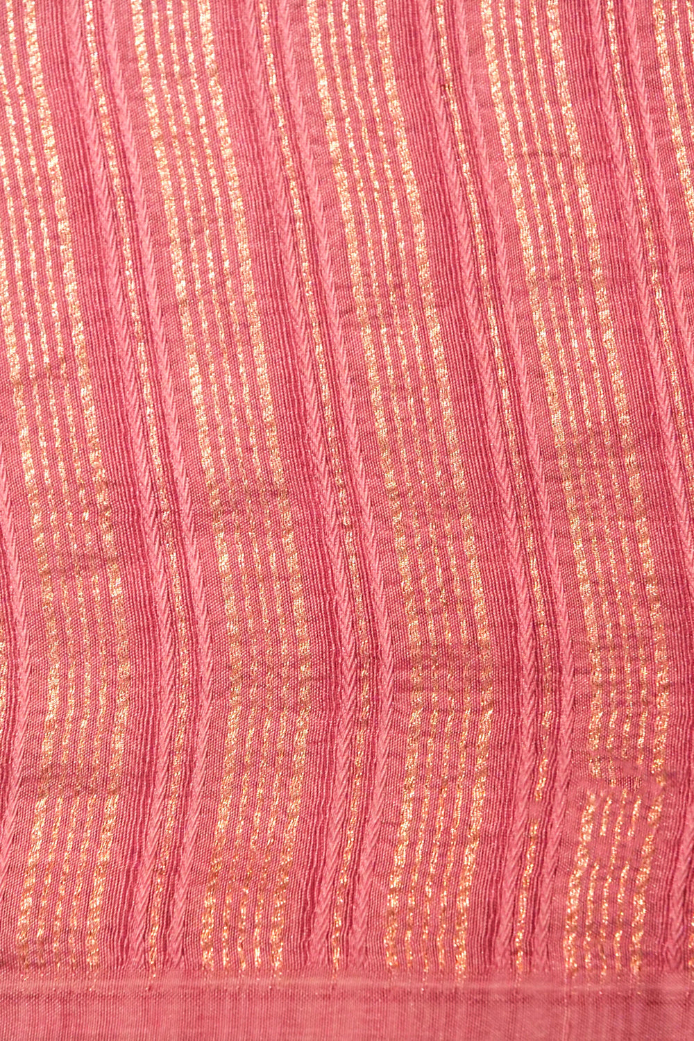 Handwoven Lavender-Pink Kora Katan Silk Saree