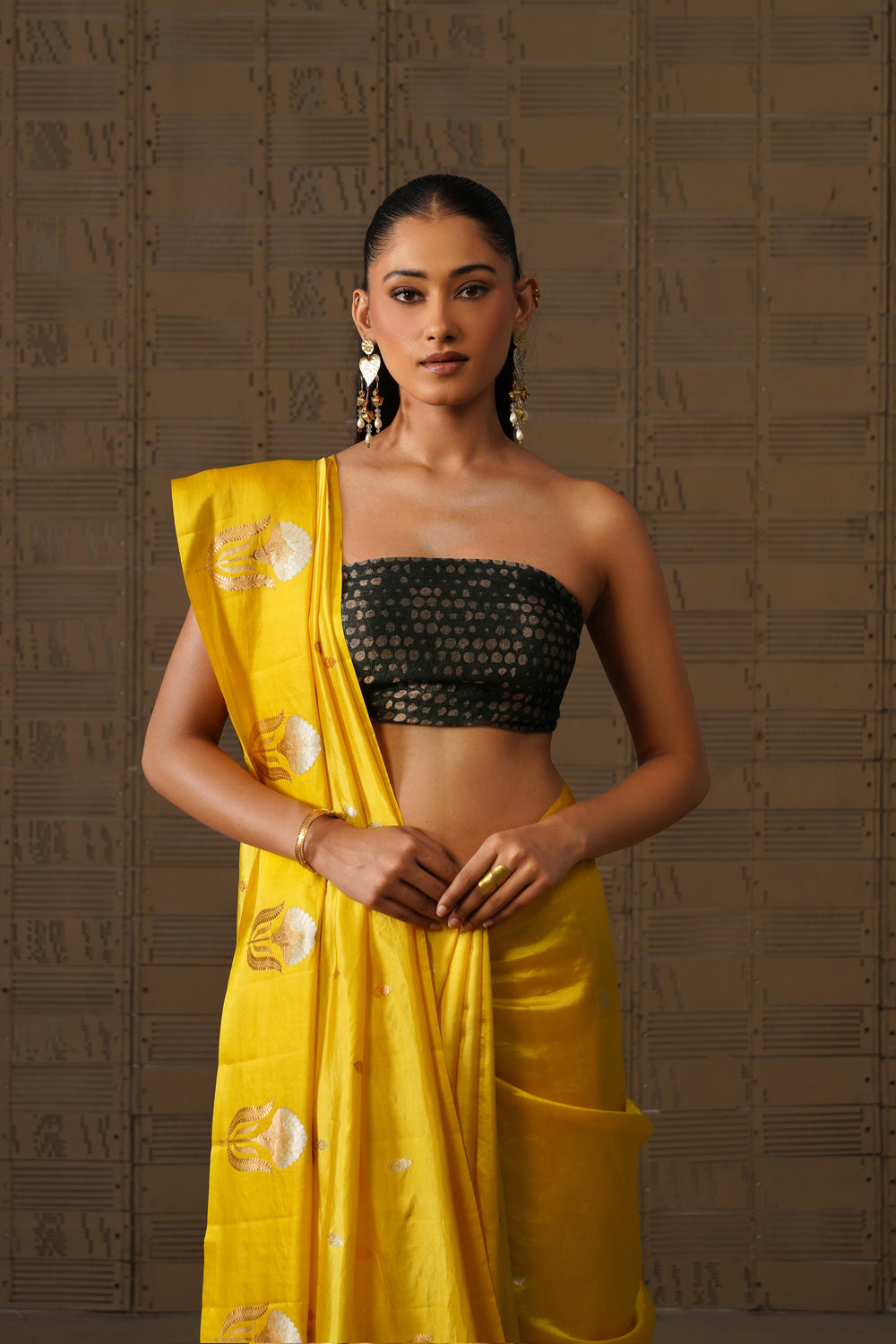 Sunshine Boota Pure Katan Silk Saree