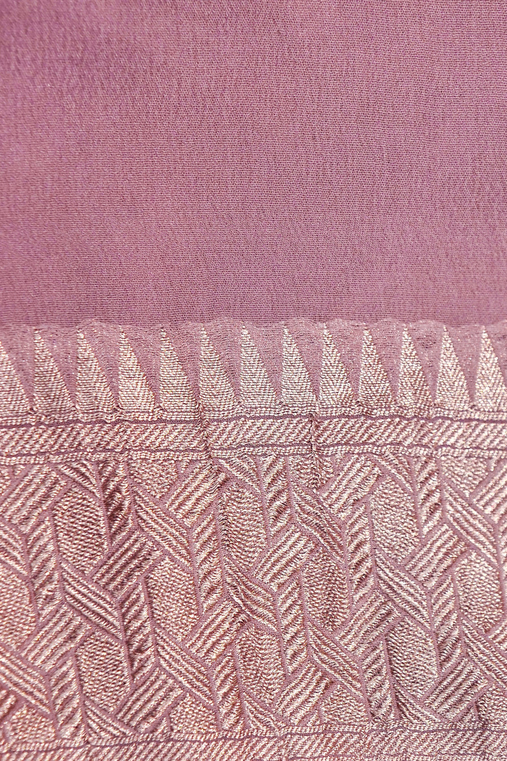 Handwoven Beige Khaddi Georgette Saree with Silver Zari