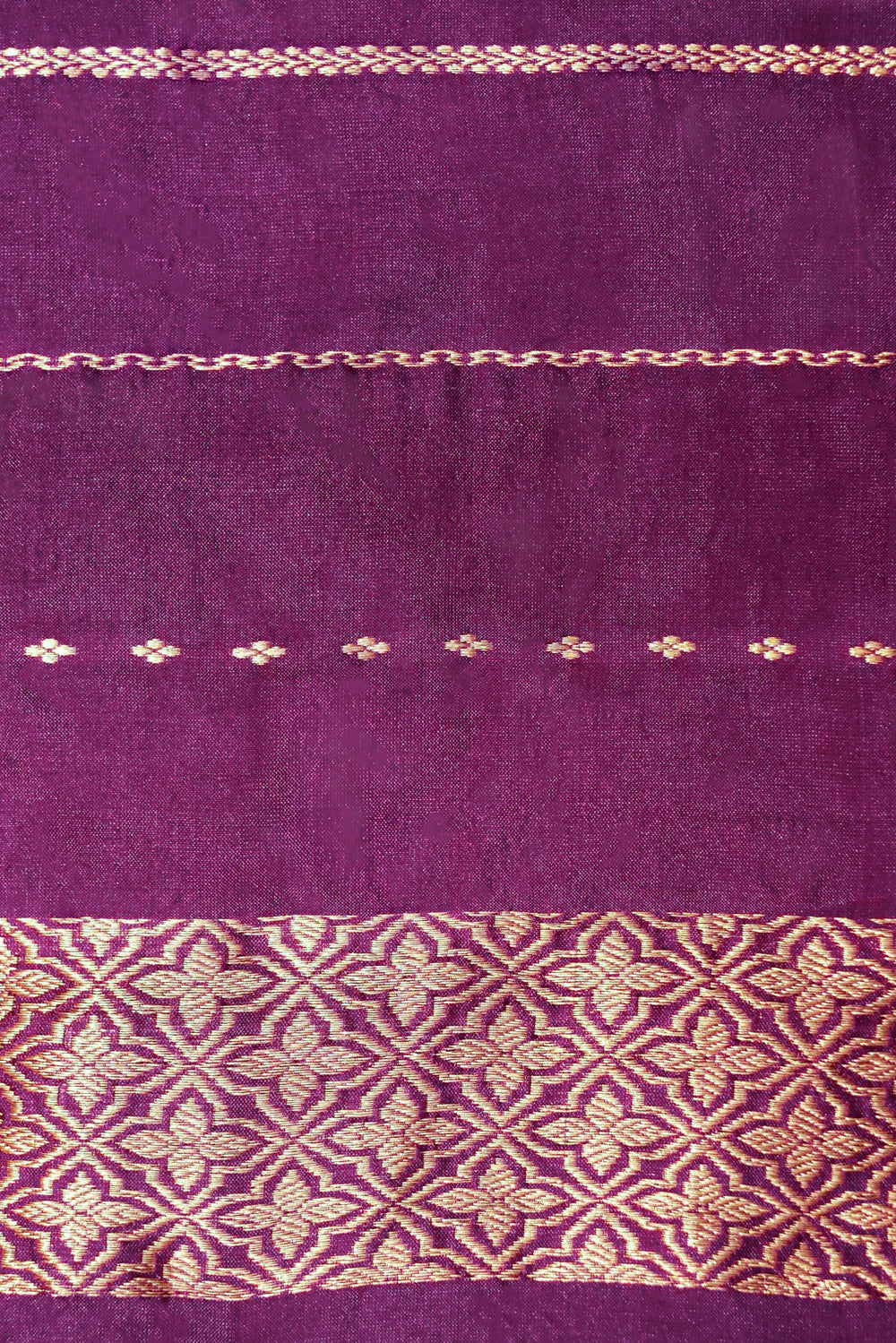 Handwoven Purple Katan Silk Saree with Whimsical Animal Motifs