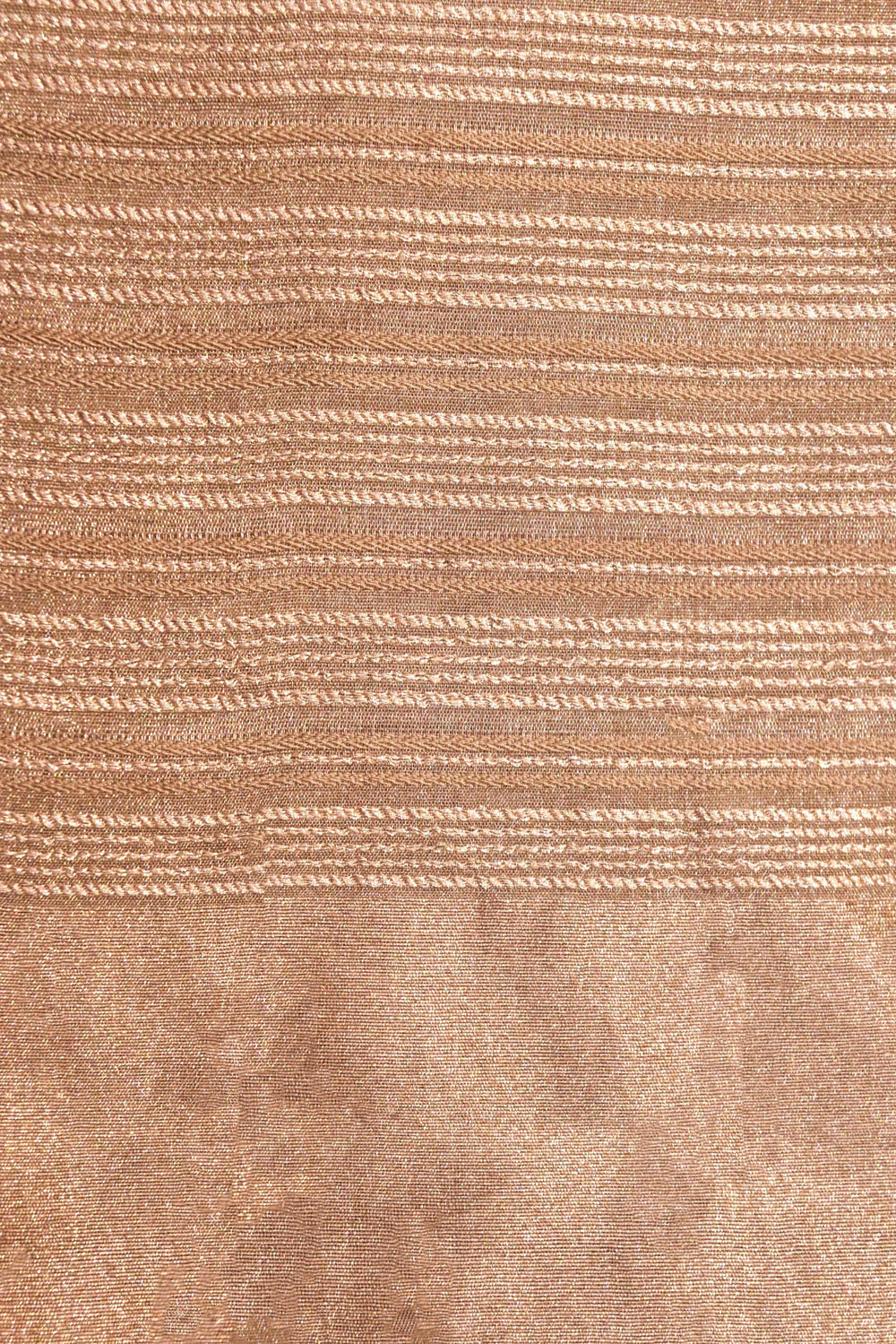 Handwoven Silver-Beige Katan Tissue Silk Saree in Tanchoi