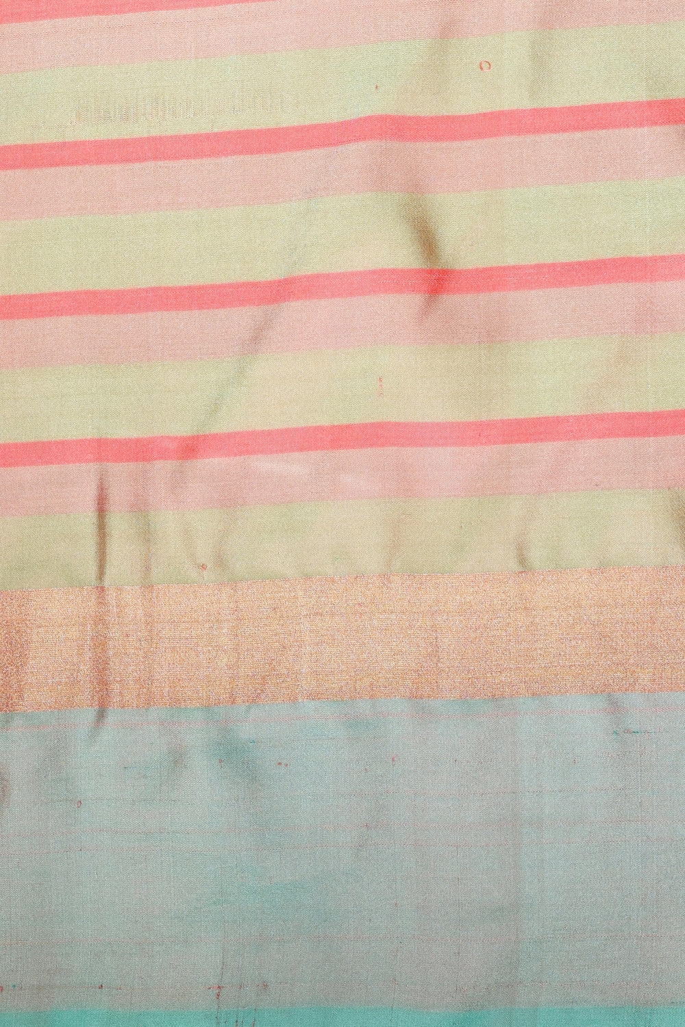 Striped Multi-Toned Katan Silk Saree-Banarasiya