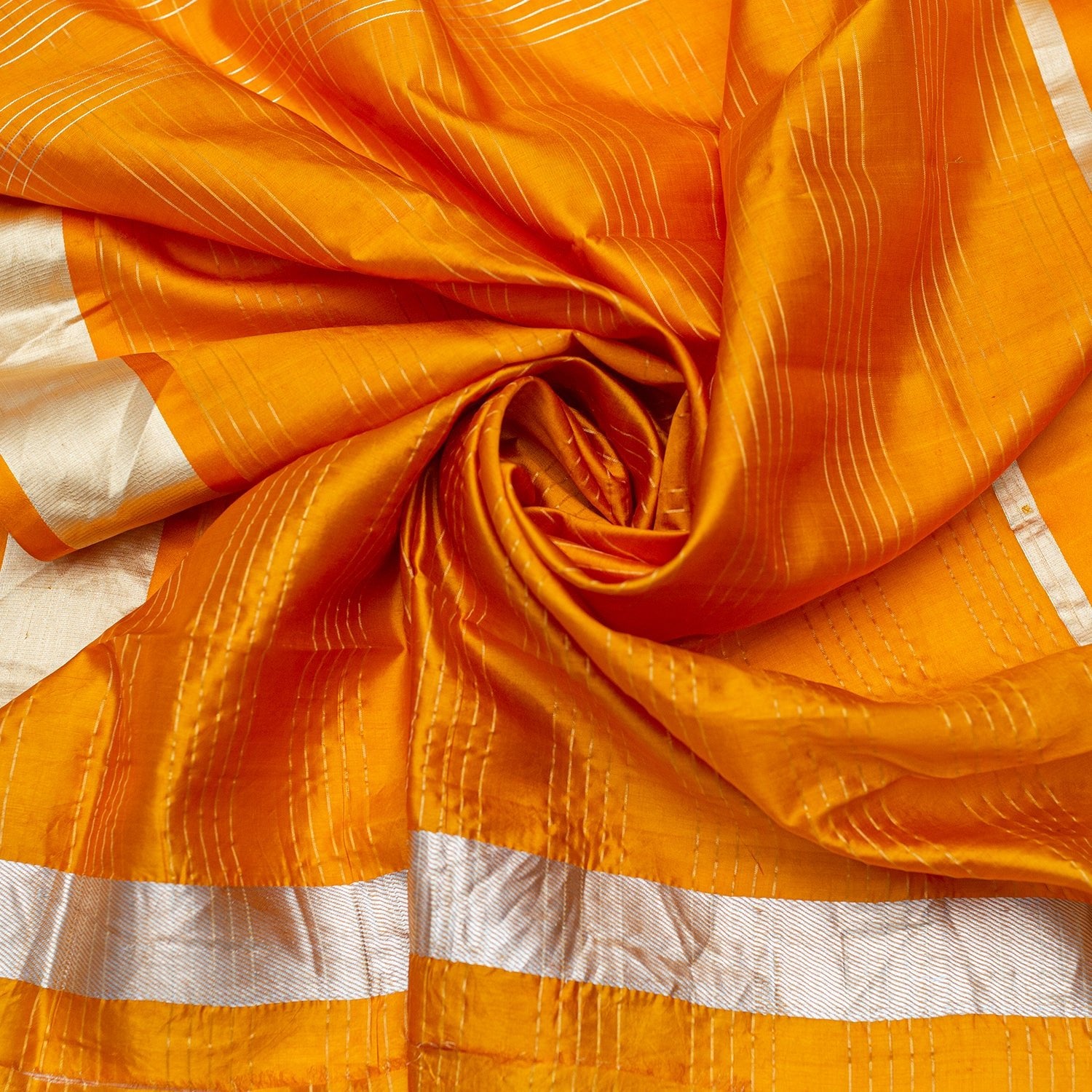 Yellow Pure Katan Silk Handloom Banarasi Saree - Banarasiya