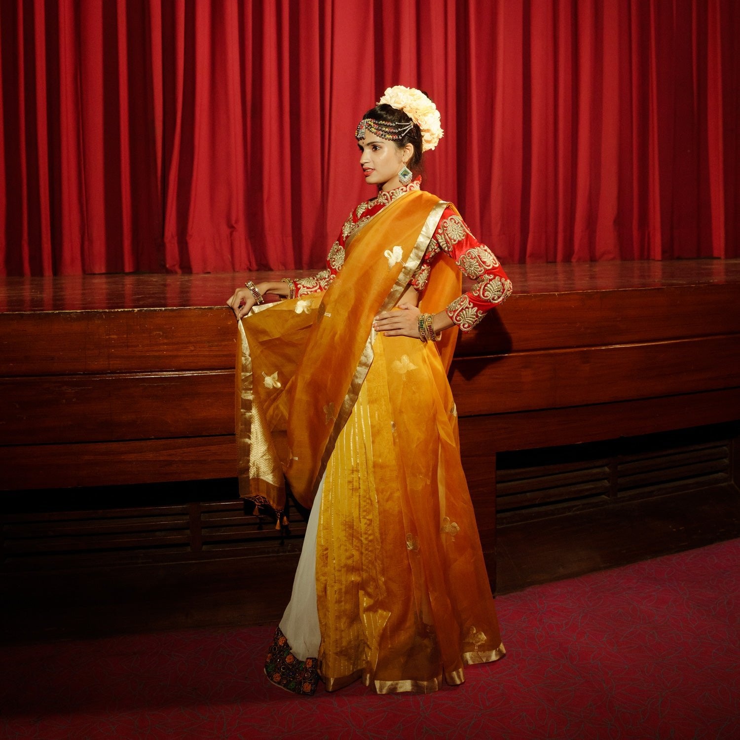 Yellow Pure Organza Handloom Banarasi Saree - Banarasiya