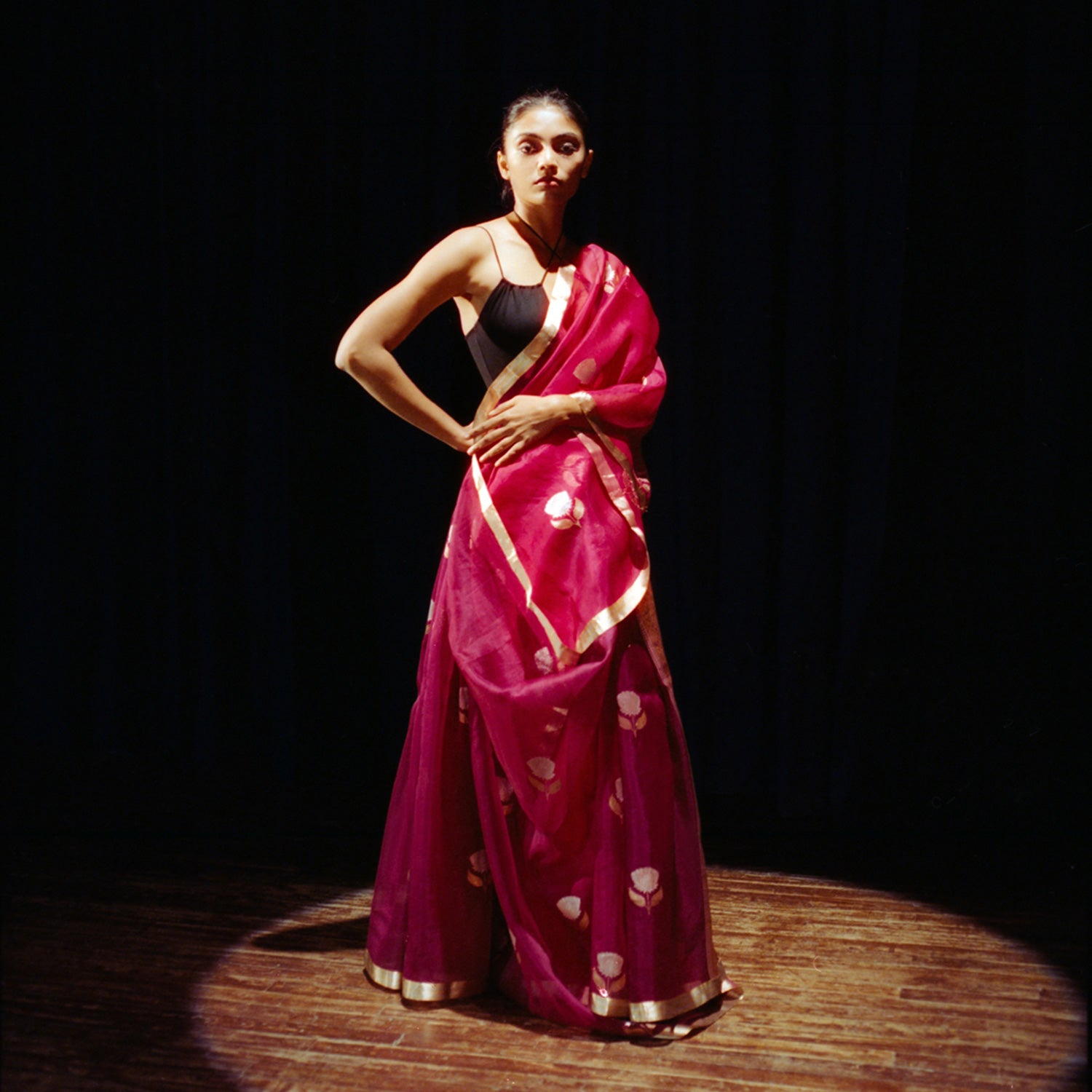 Pink Pure Organza Handloom Banarasi Saree - Banarasiya