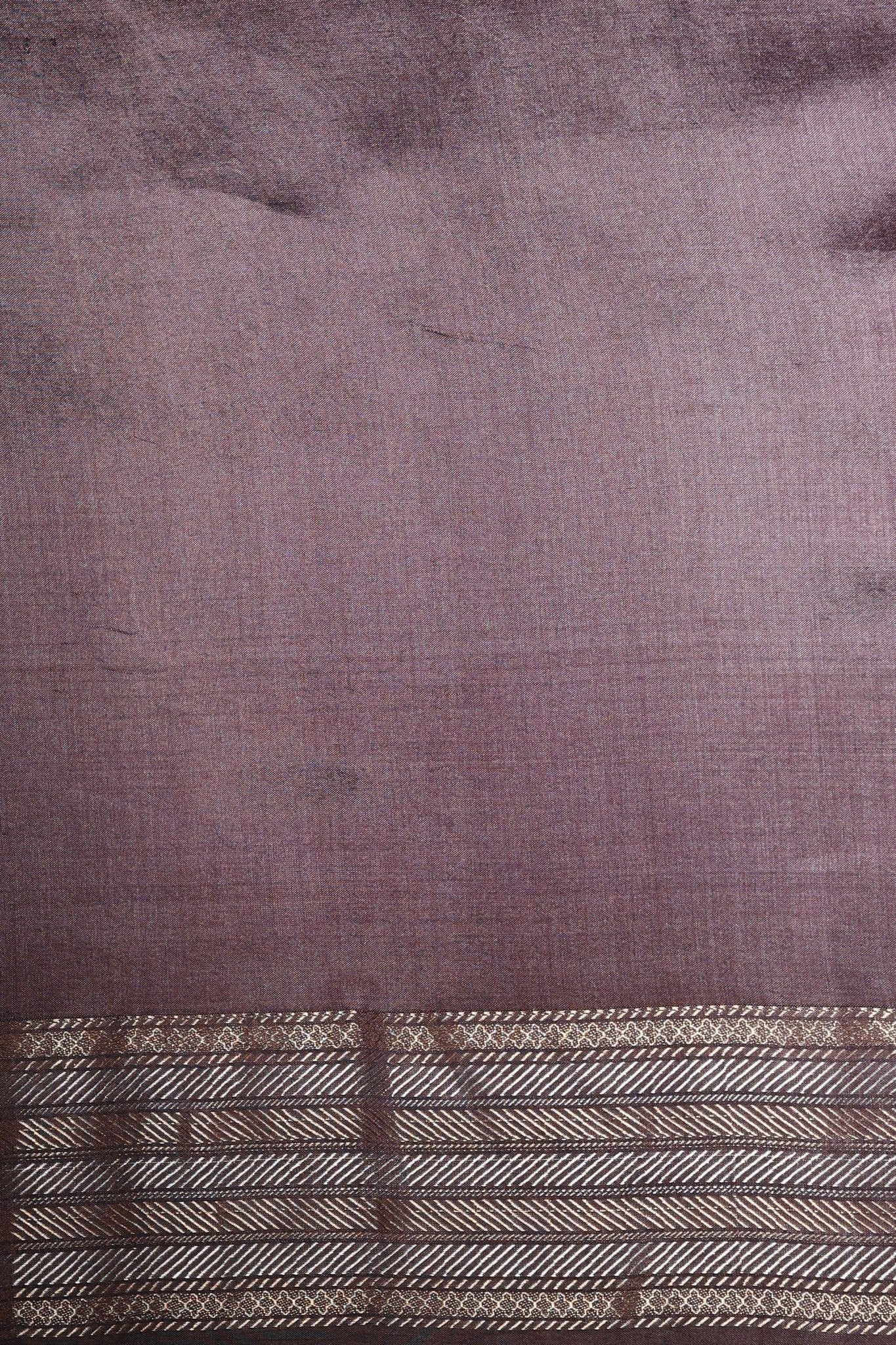 Handwoven Katan Silk Saree in Smoky Purple - Banarasiya