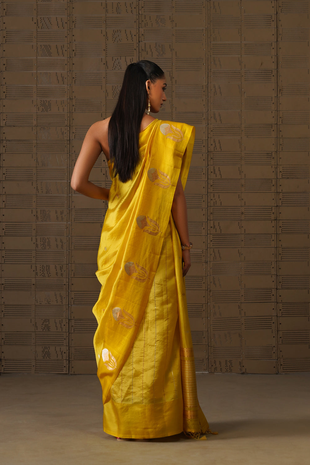 Sunshine Boota Pure Katan Silk Saree