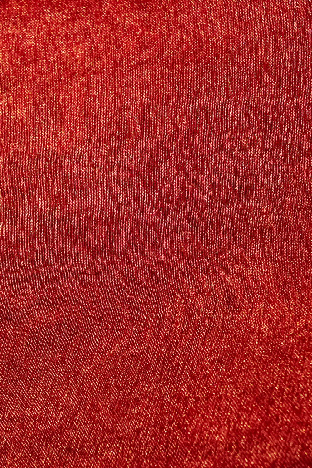 Handwoven Red Tissue Silk Saree in Half-and-Half Striped Concept