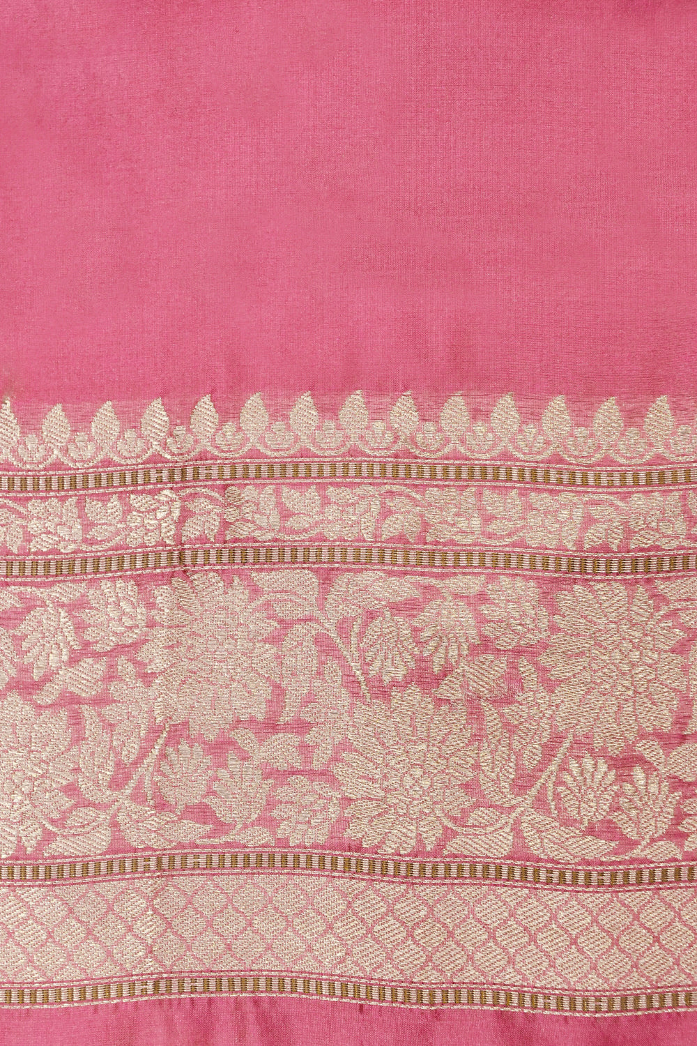 Handwoven Mint Green Tissue Saree with Pink Zari Borders