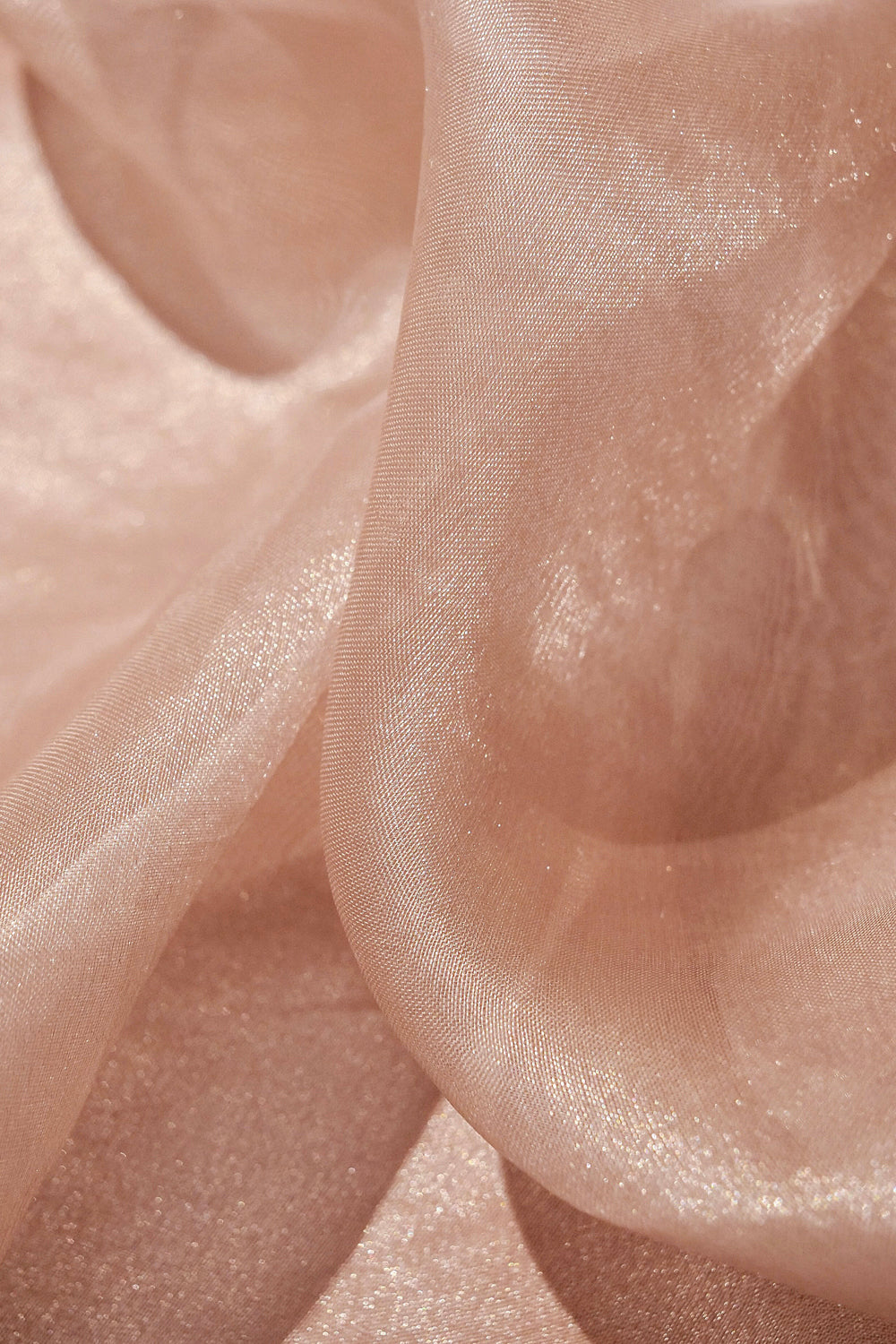 Handwoven Pink-Gold Tissue Saree with Appliqué & Embroidery
