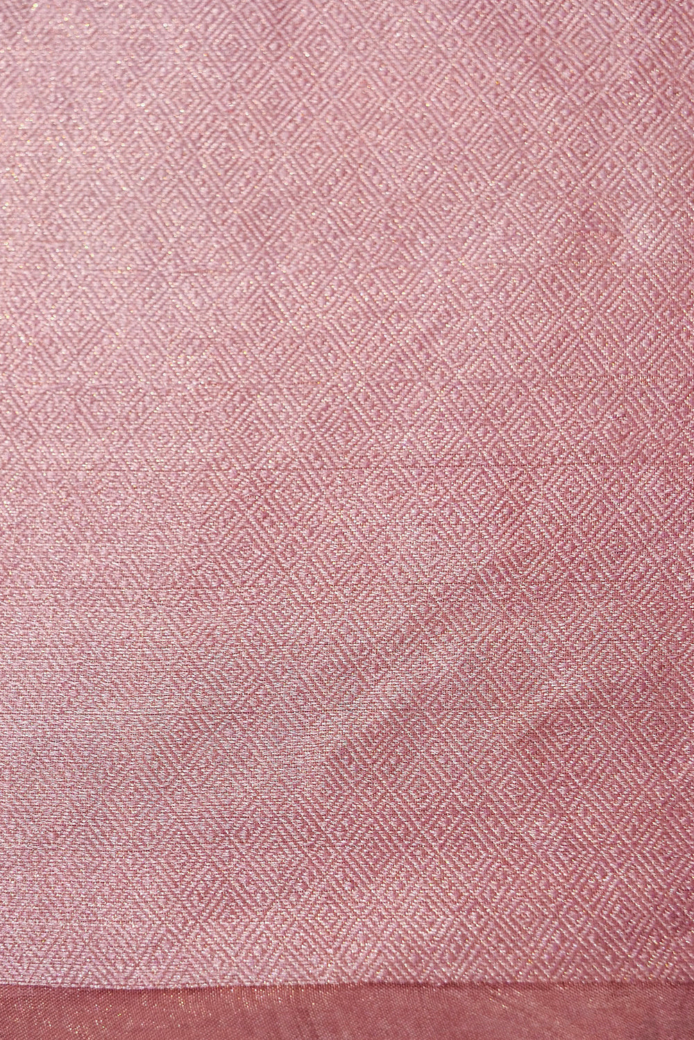 Handwoven Rose Gold Tissue Tanchoi Saree