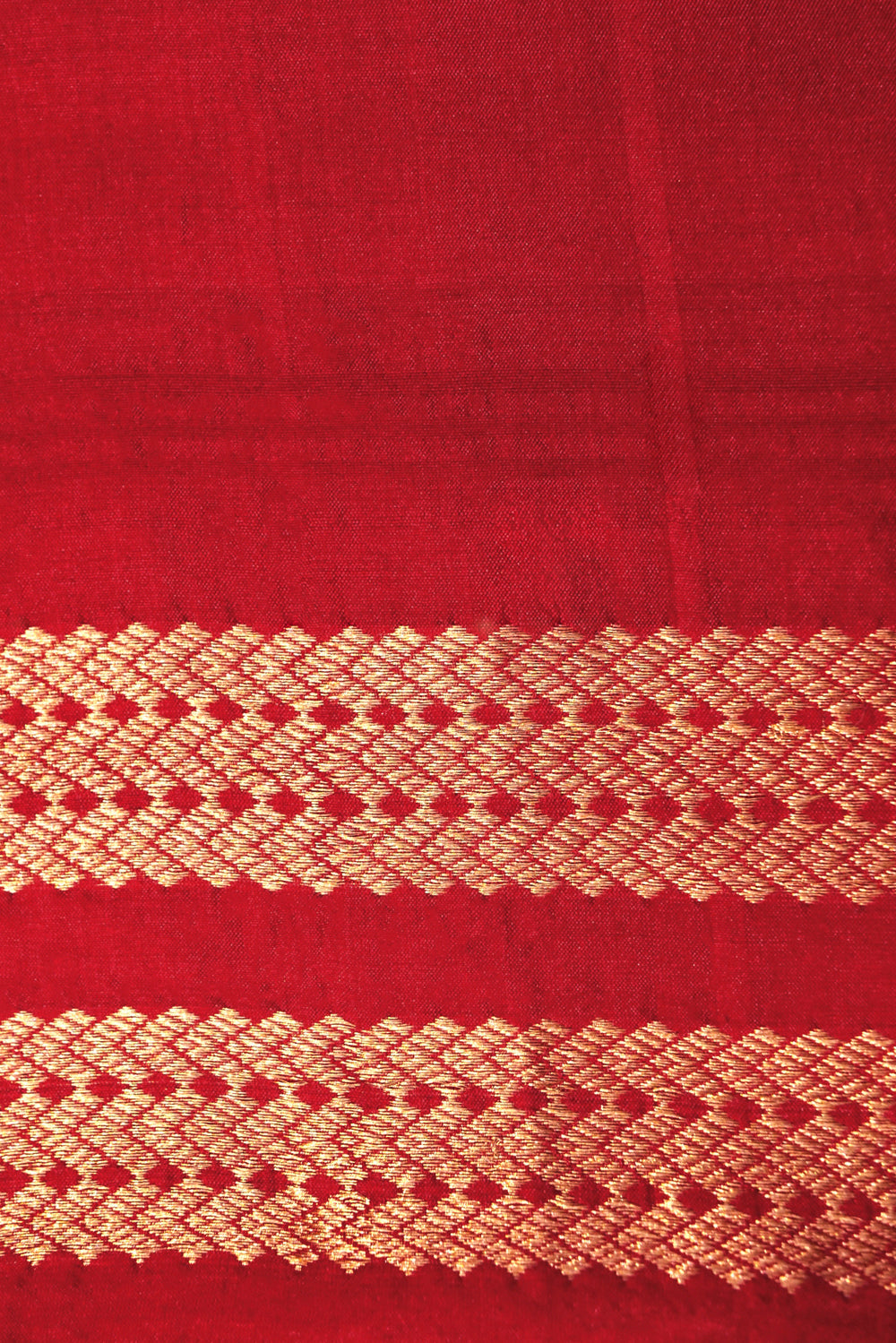 Handwoven Red Katan Silk Saree with Floral Butas
