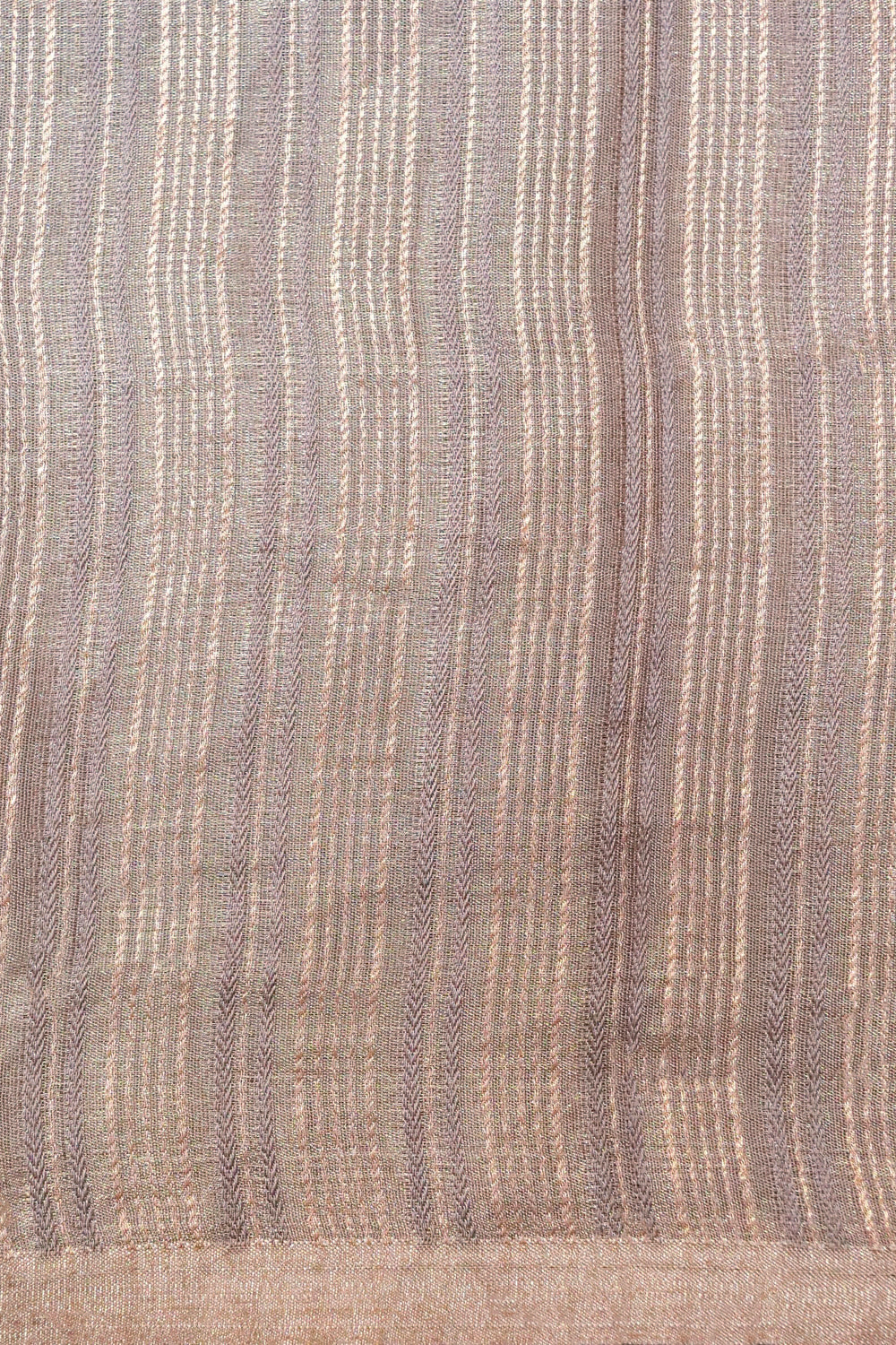 Handwoven Tissue Katan Saree in Silver Mist