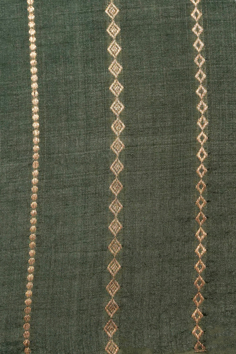 Handwoven Slate-Teal Katan Silk Saree with Kadwa Elephant Motifs