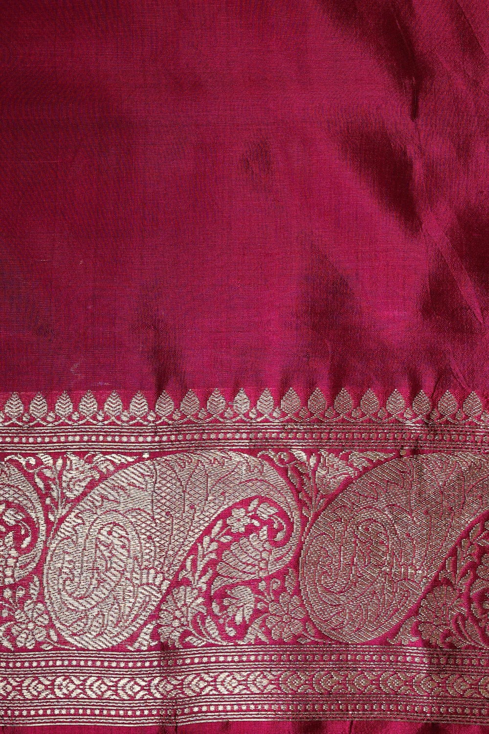 Handwoven Tussar Silk in Deep Green with Bootas-Banarasiya