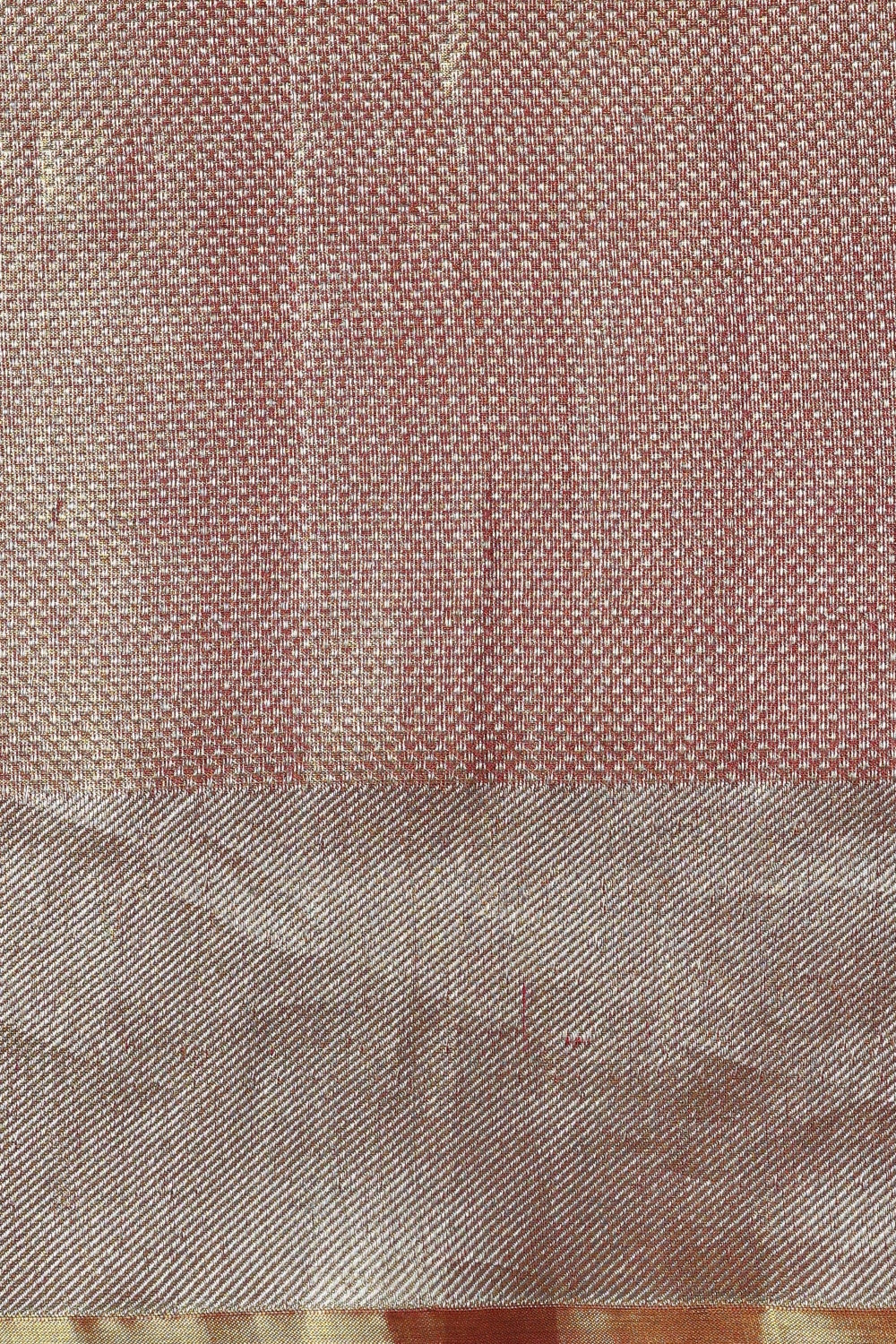 Sun - Warm Tissue Silk Saree with Fine Stripes