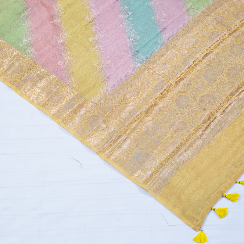 Multi-Color Semi Tussar Rangkat Saree