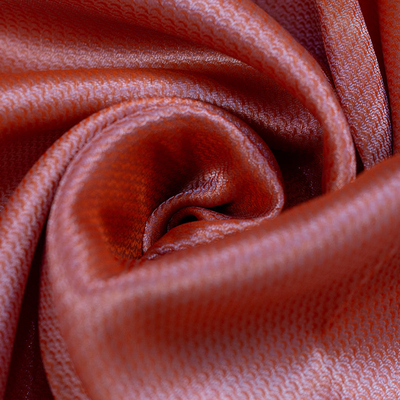 Orange Semi Silk Brocade Saree