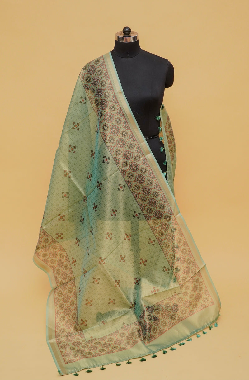 Rekhta Chandi Printed Tissue Silk Dupatta