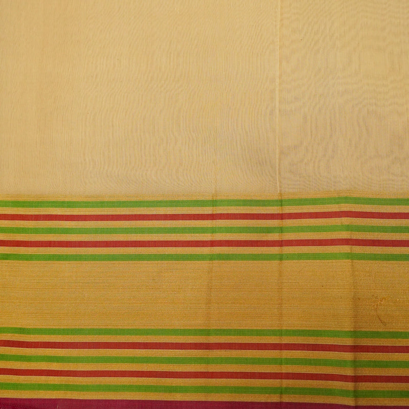 Beige Color Pure Handloom Cotton Saree- Banarasiya