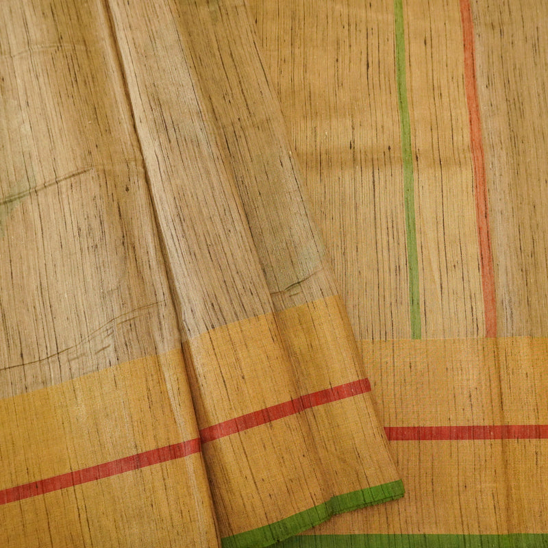 Beige Color Pure Handloom Cotton Saree-Banarasiya