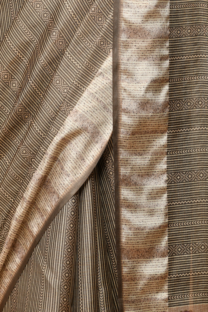 Soft Tissue Silk Grey Weaving Saree