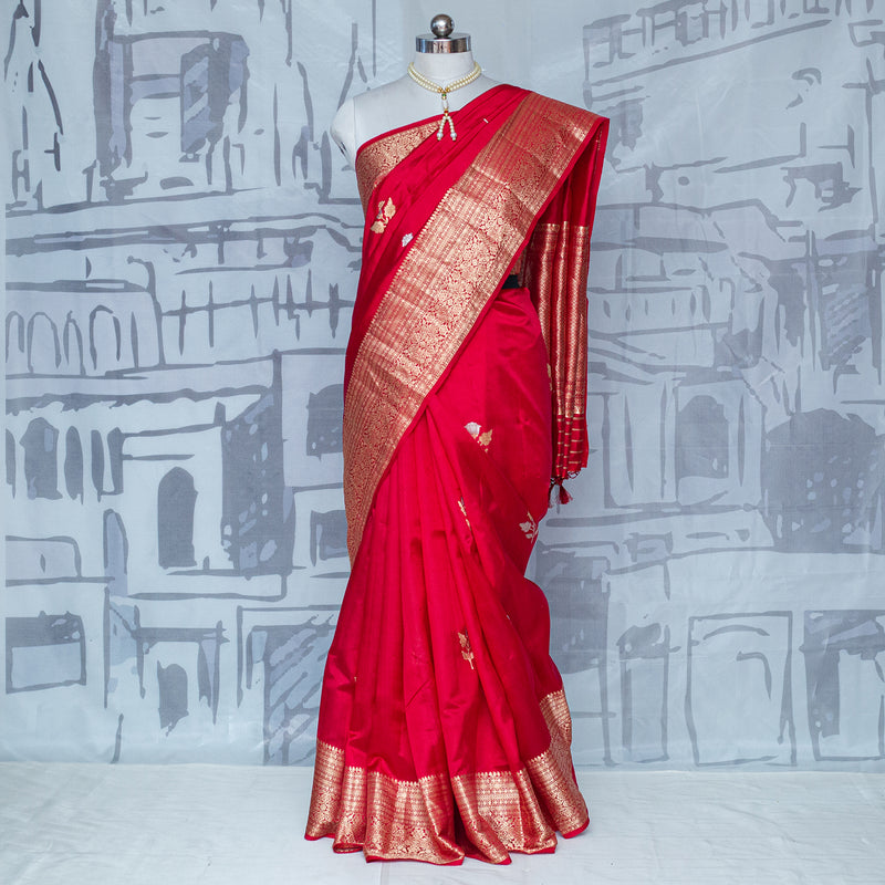 Buy Blue Katan Banarasi silk Saree Online | Banarasi Saree – Putul's Fashion