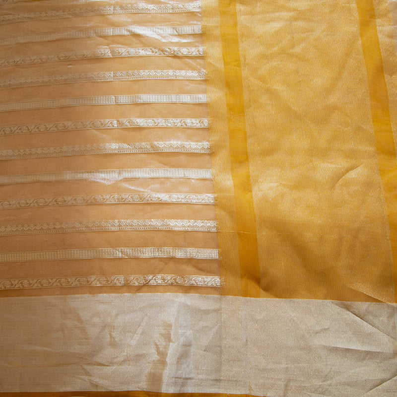Gold Color Pure Tissue Silk Saree
