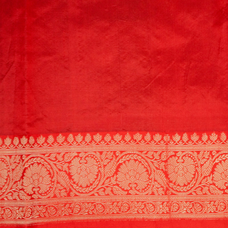 Mehendi Green Tussar Silk Handloom Banarasi Saree