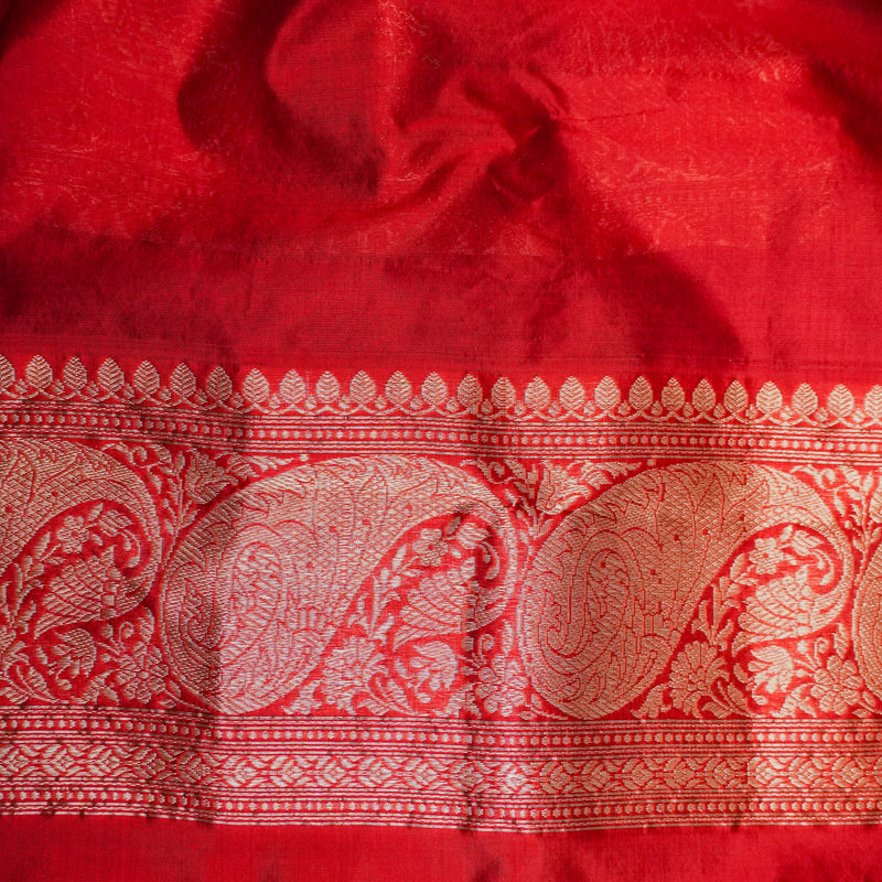 Pink Tussar Silk Handloom Banarasi Saree