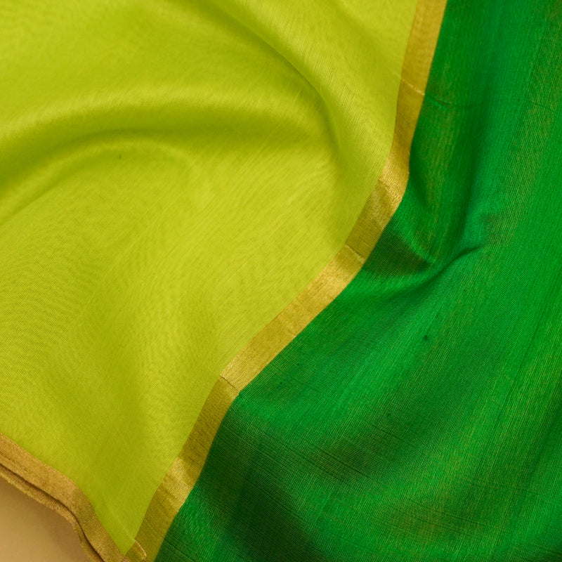 Pista Green Pure Handloom Cotton Saree