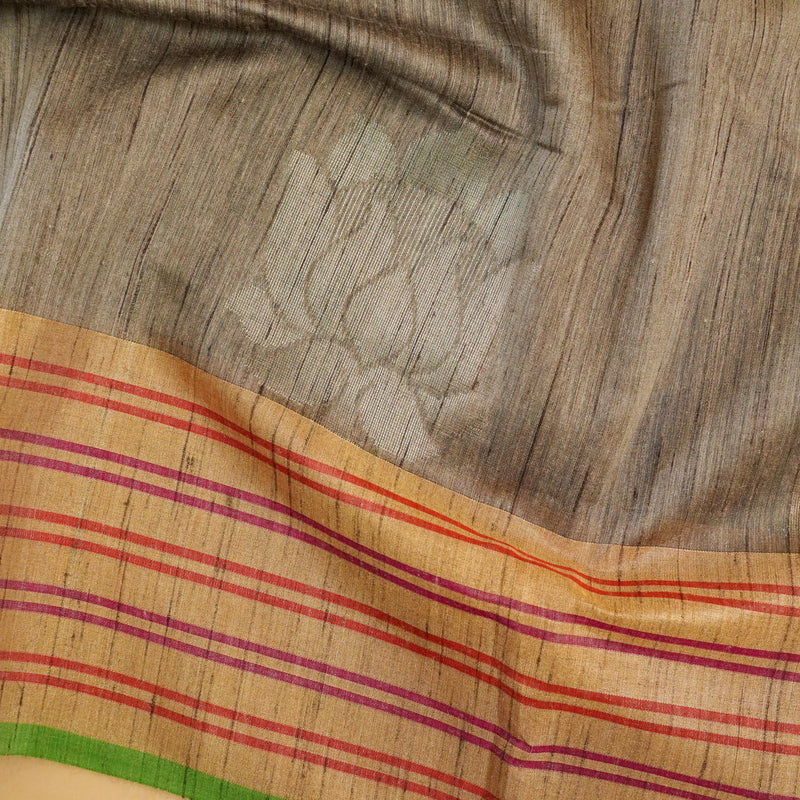 Beige Pure Handloom Cotton Saree