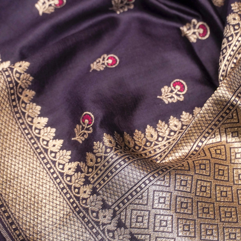 Shayari Neeli Woven Chinya Silk Suit with woven Chinya Silk Dupatta