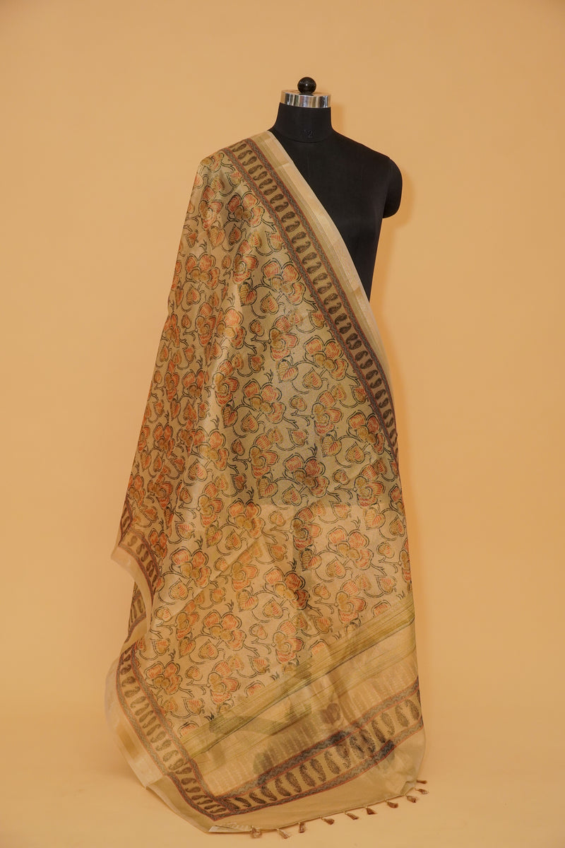 Rekhta Sunehari Printed Tissue Silk Dupatta