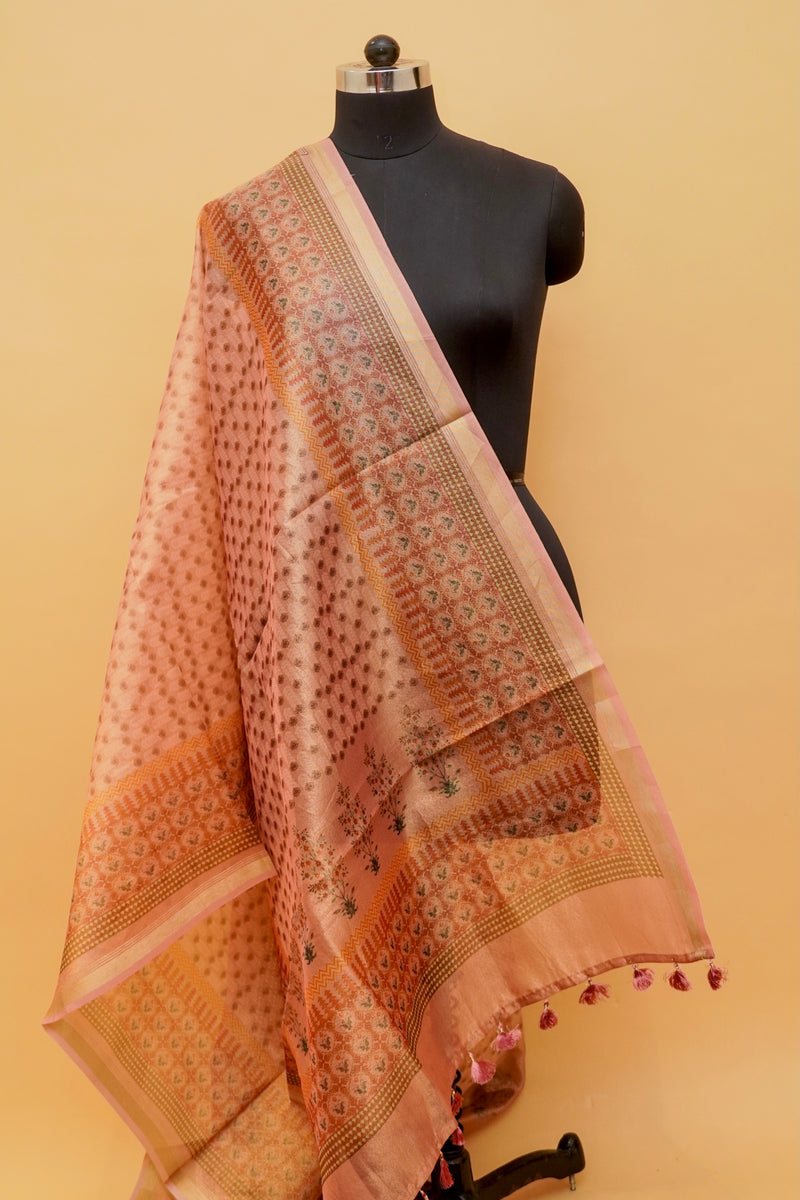 Rekhta Chandi Printed Tissue Silk Dupatta