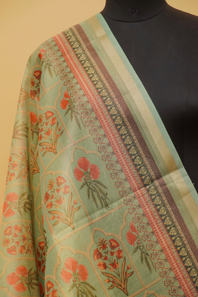 Rekhta Sunehari Printed Tissue Silk Dupatta