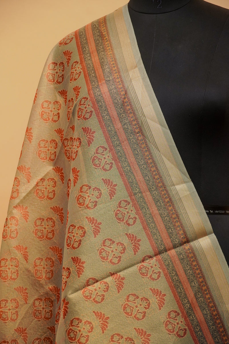 Rekhta Peeli Printed Tissue Silk Dupatta