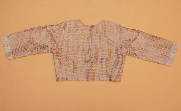 Gold Cotton Silk Stitched Blouse